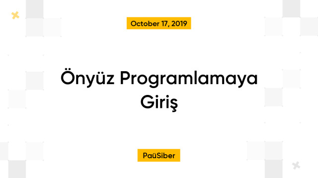 Önyüz Programlamaya Giriş