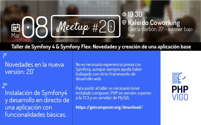 PHPVigo #20: Taller de Symfony 4 & Symfony Flex