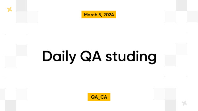 Daily QA studing