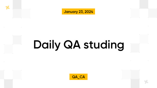 Daily QA studing