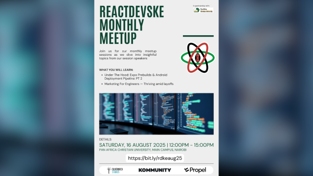 ReactDevsKe Meetup — August 2025
