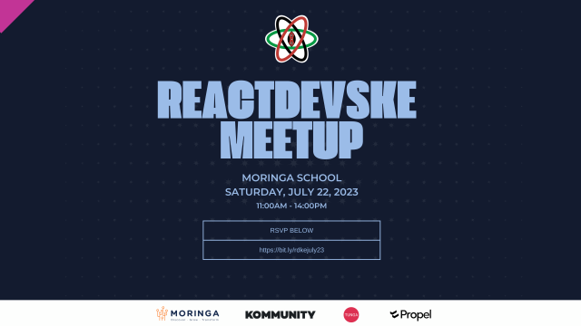 ReactDevsKe Meetup — July 2023