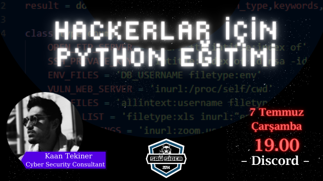 Hackerlar İçin Python Eğitimi - Kaan Tekiner