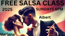 SF FREE SALSA CLASS, SUNDAYS 6-8 PM