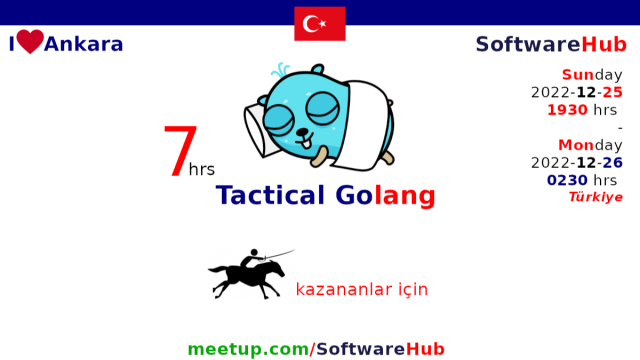 7-hrs Tactical Golang programming (Sun, 25 Dec, 1930 hrs) part-1.