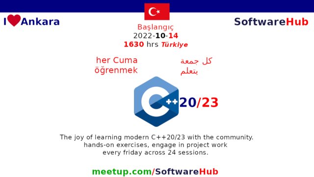 C++20 modules and GNU g++ compiler features (Fri, 4 Nov, 1630 hrs).