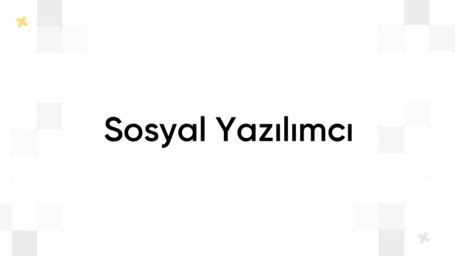 Sosyal Yazılımcı