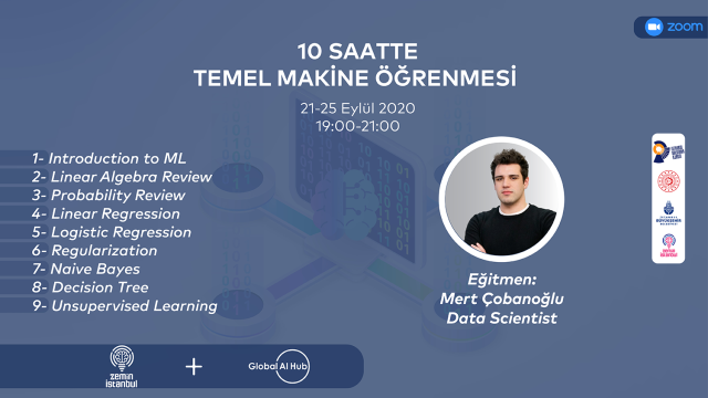 10 SAATTE TEMEL MAKİNE ÖĞRENMESİ