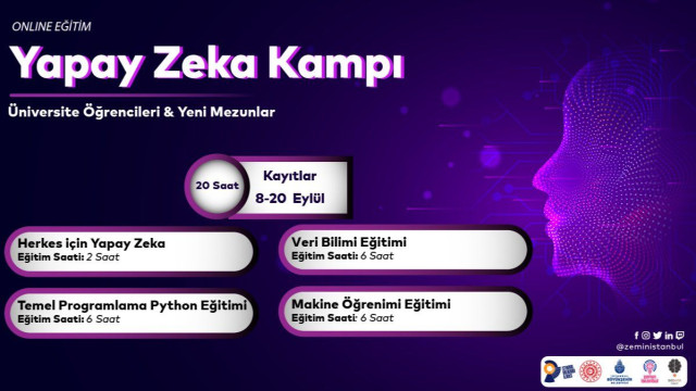 Yapay Zeka Kampı | 3 Hafta (Toplam 20 Saat) | Son Başvuru: 20 Eylül