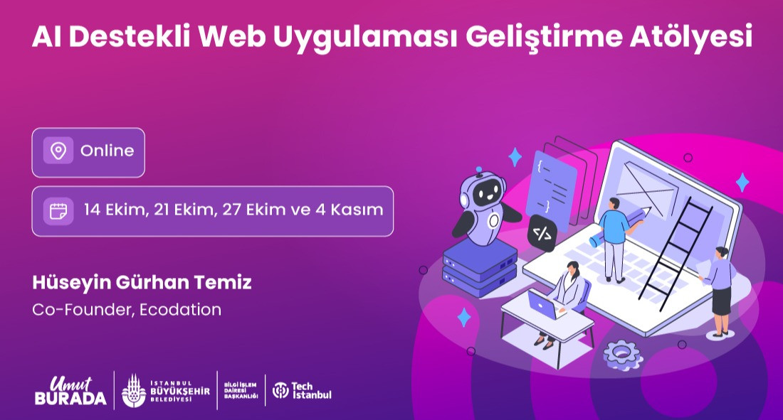 AI Destekli Web Uygulaması Geliştirme Atölyesi afişi