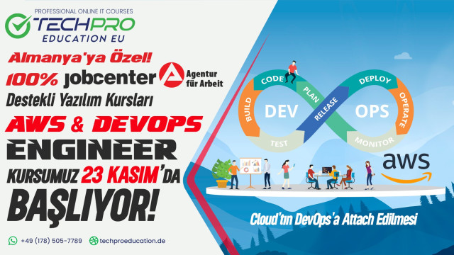 %100 Jobcenter Destekli AWS & DevOps Engineer Kursu 23 Kasım'da Başlıyor!