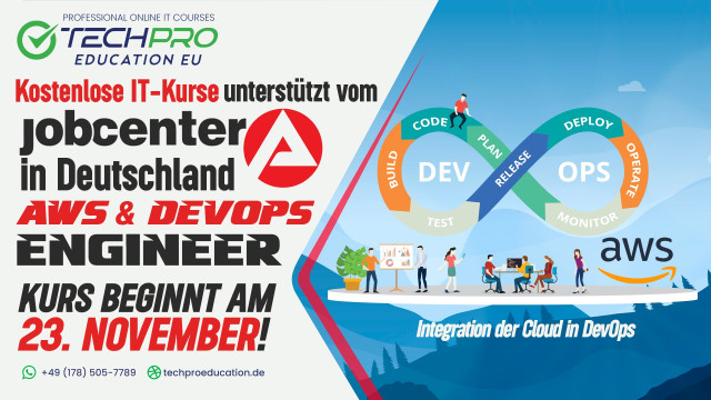 %100 Jobcenter unterstützter AWS & DevOps Engineer Kurs startet am 23. November!