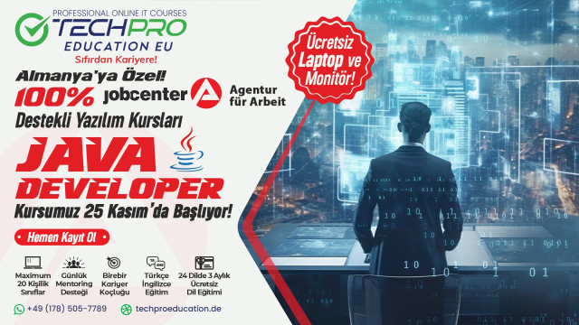 Jobcenter Destekli Java Developer Kursumuz 25 Kasım'da Başlıyor!