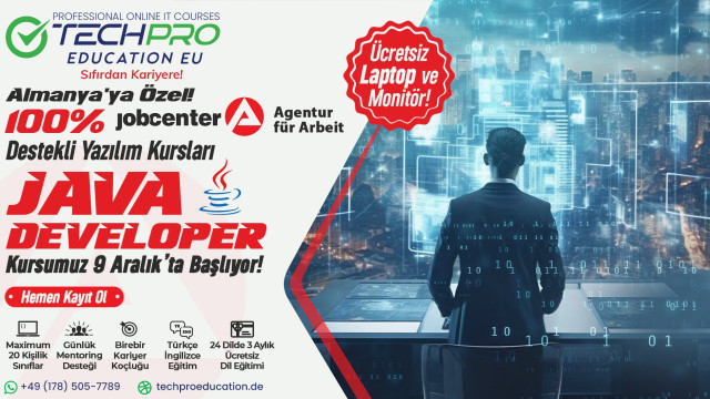 Jobcenter Destekli Java Developer Kursumuz 9 Aralık'ta  Başlıyor!