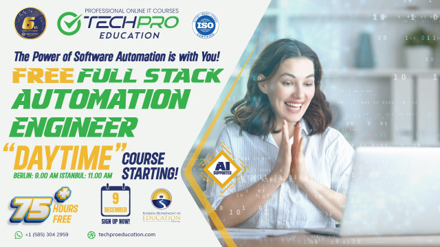 Our 75-Hour FREE FULL STACK AUTOMATION ENGINEER course begins on December 9th!