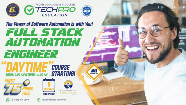 Our FULL STACK AUTOMATION ENGINEER course begins on December 9th.