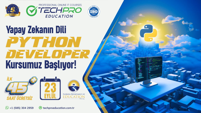 PYTHON DEVELOPER KURSUMUZ 23 EYLÜL'DE BAŞLIYOR!