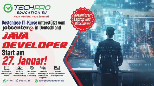 Unser vom Jobcenter unterstützter Kurs für Java-Developer beginnt am 27. Januar!