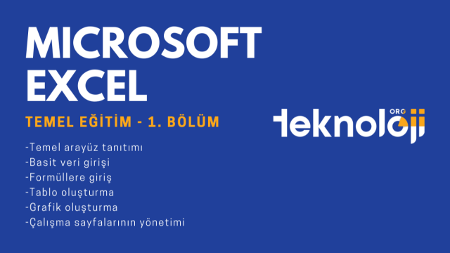 Microsoft Excel Temel Eğitimi - 1. Bölüm