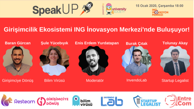 SpeakUP - Girişimcilik Ekosistemi ING İnovasyon Merkezi'nde Buluşuyor!