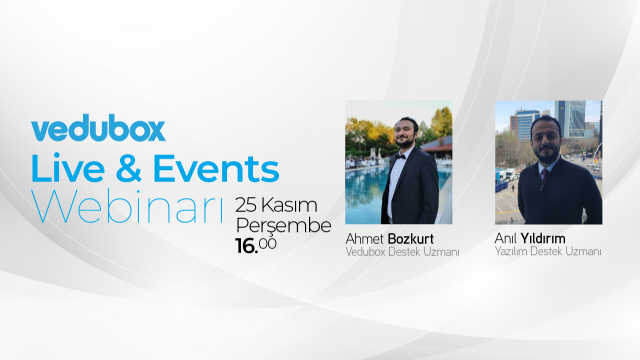 Vedubox Live ve Events Tanıtım Webinarı