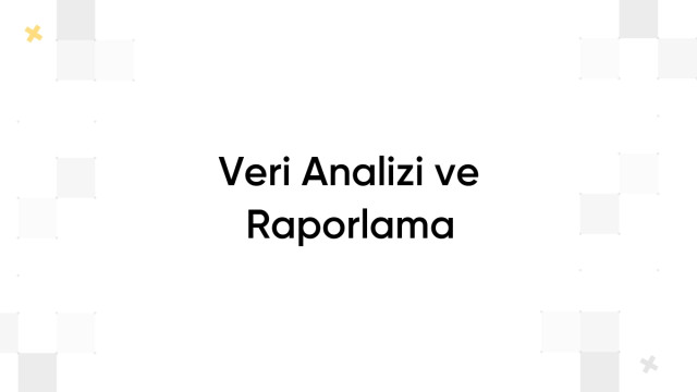 Veri Analizi ve Raporlama