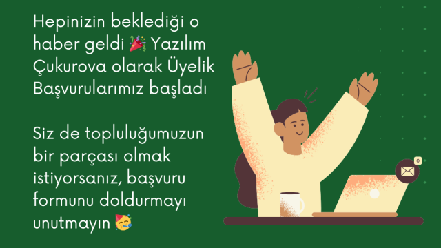 Yazılım Çukurova Üyelik Başvuruları Başladı! 🚀