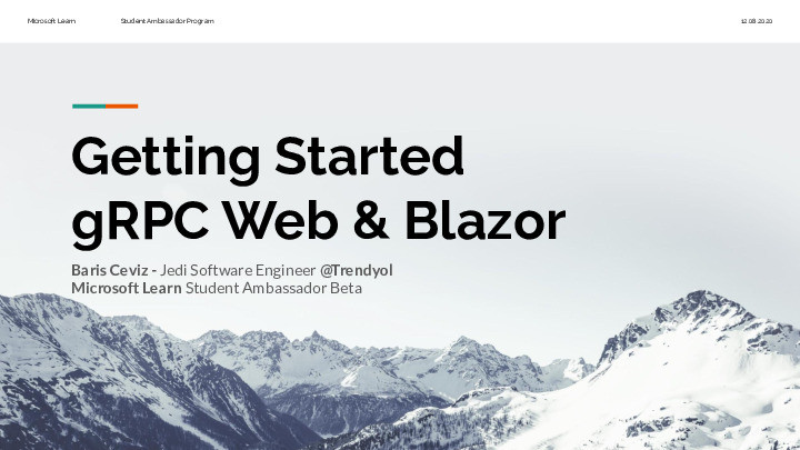 Getting Started with gRPC-Web & Blazor
