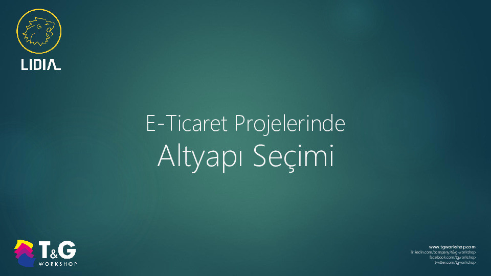 E-ticaret projelerinde altyapı seçimi