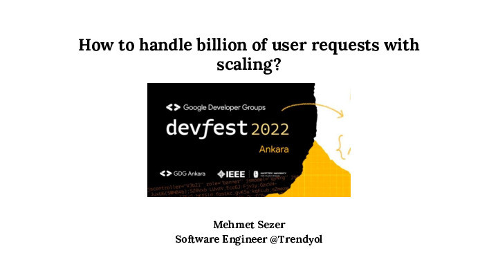 How to handle billion of user requests with scaling?