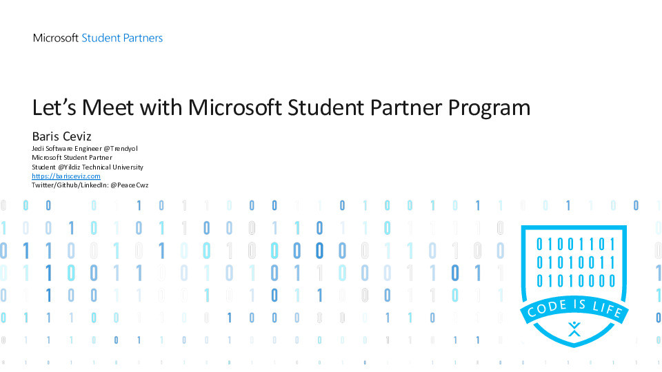 Let's Meet with Microsoft Student Partner Program